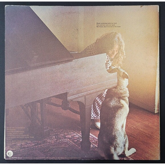 Carole King LP - Music - Ode SP-77013 VG/VG Rock W/Insert '71 Textured - Picture 2 of 7